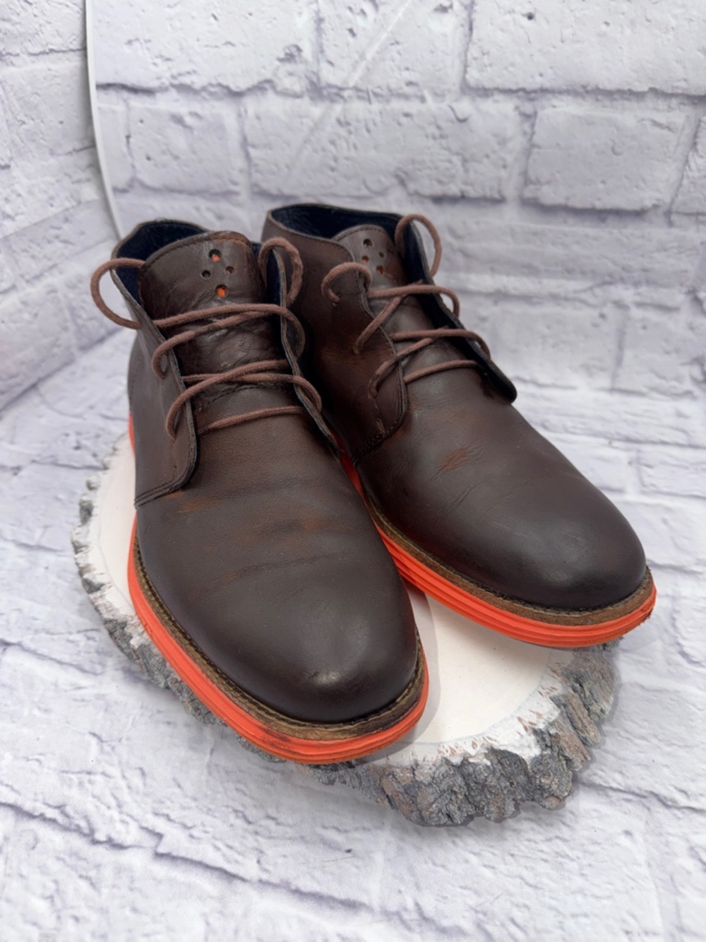 Cole Haan Lunargrand Brown Leather Chukka Boots Mens Size 11 M